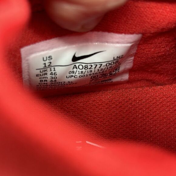 Size 12 Nike Vapor Edge Pro 360 University Red Silver Football Cleats AO8277-008 main image 4